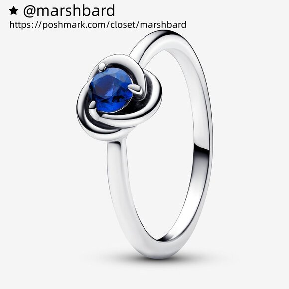Pandora September Birthstone Eternity Circle Ring - Picture 1 of 5